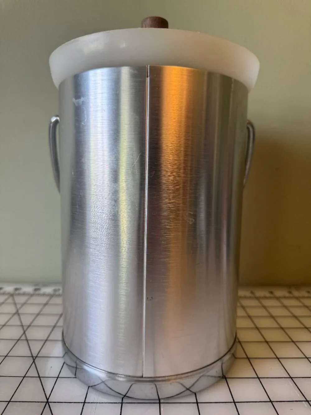 Vintage Kromex Aluminum Ice Bucket MCM Retro Barware Made in USA